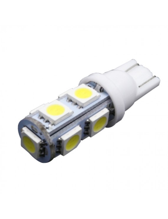 12V T10 10Pc LED 9SMD White Car License Plate Light Bulb 2835 192 194 168 W5W 