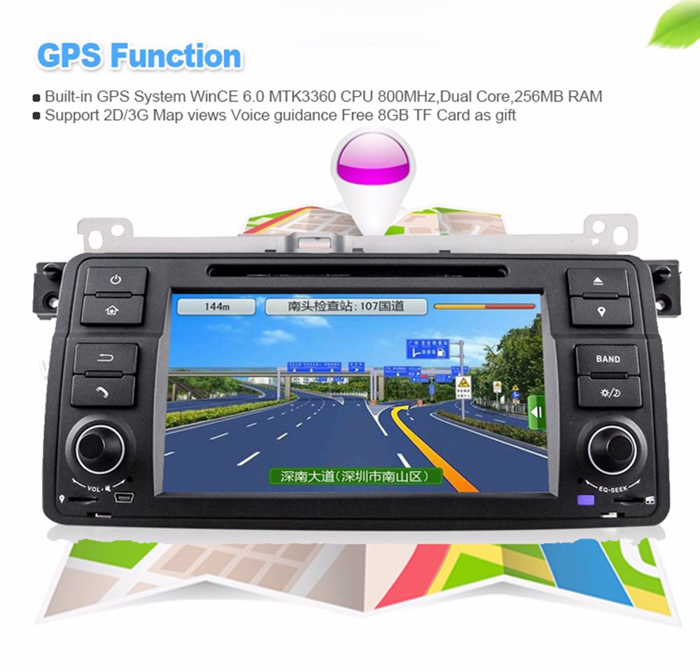 DJ7062 Single Din WCE Car DVD Player GPS Navigation Universal In-dash Auto Radio Audio Stereo